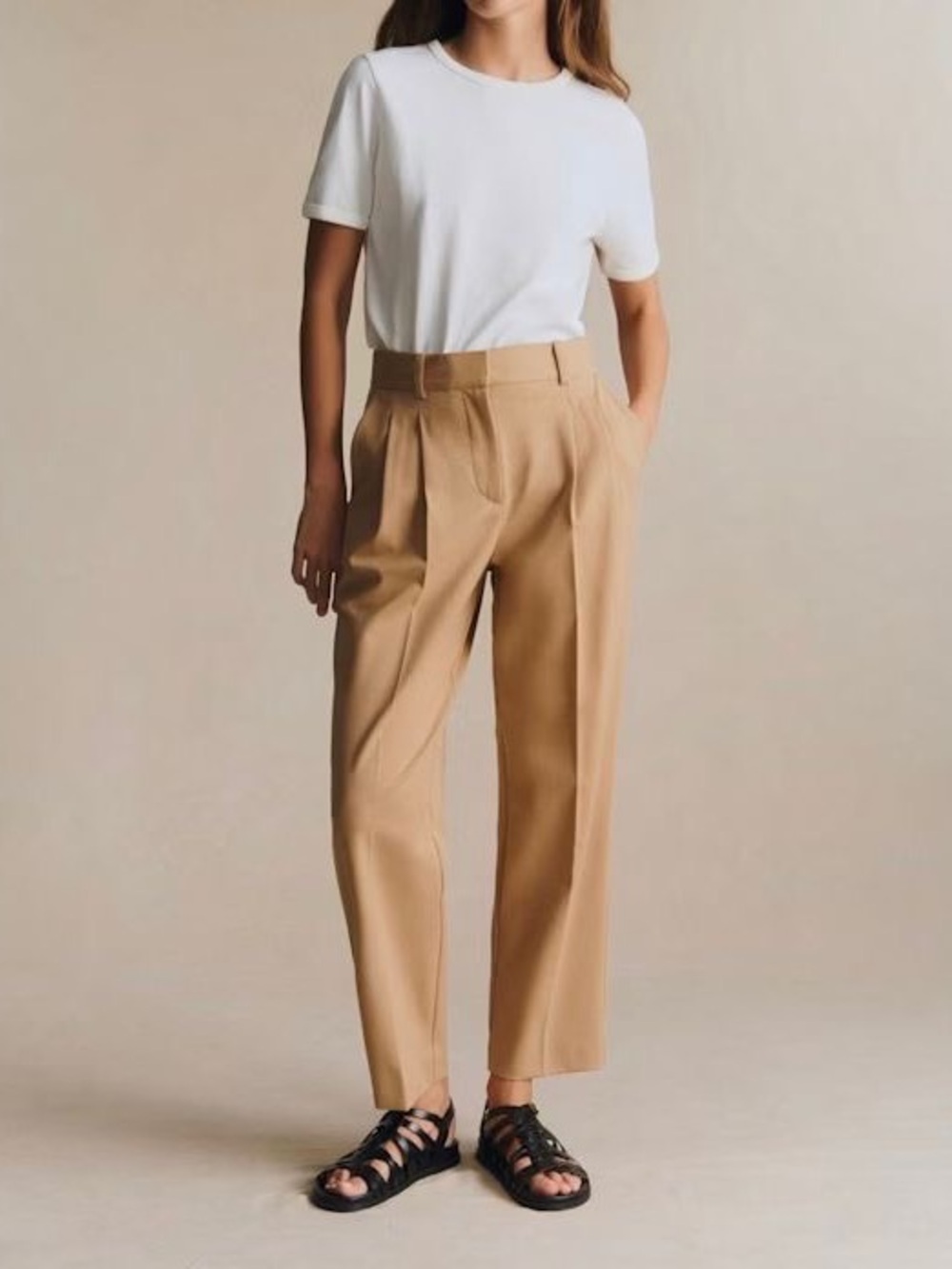 Sezane Romain Pants in Beige size 2 NWT